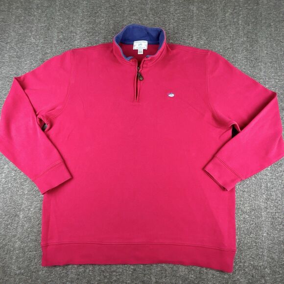 Southern Tide Other - SOUTHERN TIDE The SKIPJACK Sweatshirt Mens Sz XL 1/4 Zip Pullover Sweater Berry
